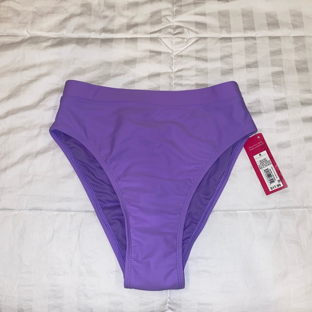 (NEW) High-Leg Purple Rave Bottoms
